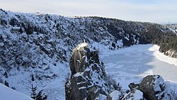 Rocher Hans en hiver.