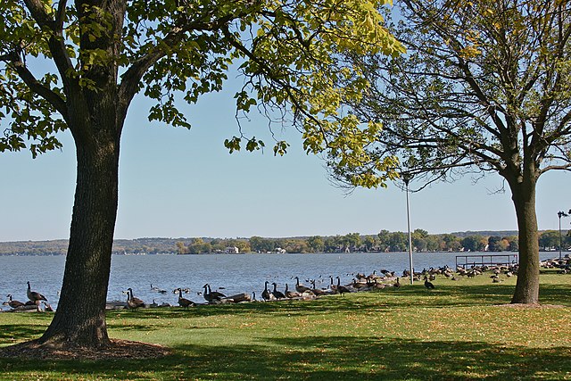 Lakeside Park is located on Lake Winnebago
