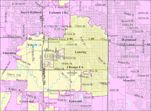 Referenční mapa Lansing IL 2009.gif