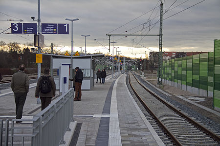Leipzig Stoetteritz Bahnhof Bahnsteig 2013
