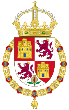 Lesser Royal Coat of Arms of Spanish Monarch (1580-c.1668).svg