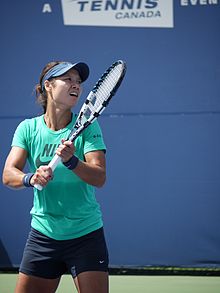 Li Na practicing at 2013 Rogers Cup in Toronto