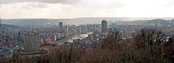 Liège látképe a citadelláról