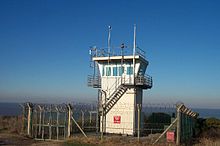 Royal Navy Aircraft Range, Lilstock. It is used as a lookout during gunnery practice over the sea.