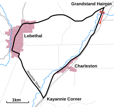 Layout of the Lobethal Circuit (1937-1948) Lobethal Circuit.svg