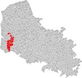 Localização da comunidade de comunas de Montreuillois