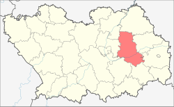 Location of Gorodishchensky District in Penza Oblast