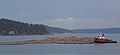 flotte tractée par deux remorqueurs, dans la baie de Skagit, Puget Sound, Oregon.