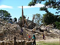 The ruins of a church after the 2013 earthquake. Loon 2 earthquake.JPG