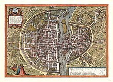 1572 (Braun & Hogenberg, Lutetia vulgari nomine Paris, urbs Galliae maxima)