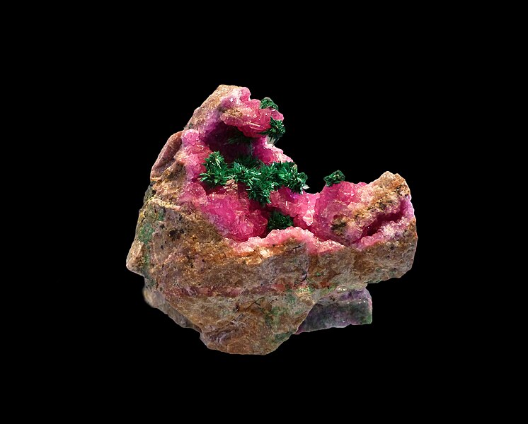 File:Malachite sur cobaltocalcite-Musonoi-RDC.jpg