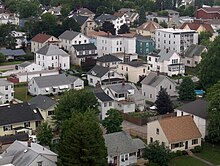 Rimmon Heights neighborhood, Manchester West Side - closeup from top of Rock Rimmon cliff ManchesterNbhd.jpg