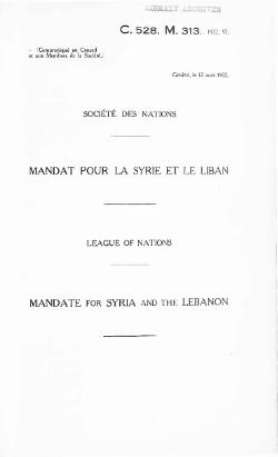 Mandate for Syria and the Lebanon.djvu