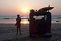 Mandrem Beach at sunset, Coastal guard, Mandrem, Goa, India.jpg