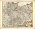 Kaart van Oost-Europa van Justus Danckerts II en Cornelis Danckerts II.