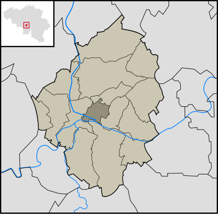 Map Dampremy in Charleroi