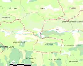 Mapa obce Montfroc