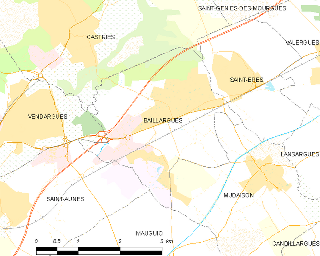 Poziția localității Baillargues