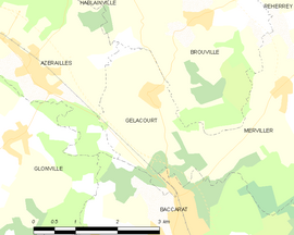 Mapa obce Gélacourt