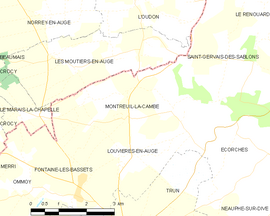 Mapa obce Montreuil-la-Cambe