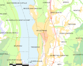 Poziția localității Aix-les-Bains