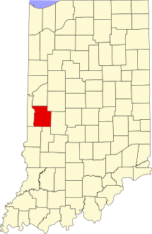 Map of Indiana highlighting Parke County.svg