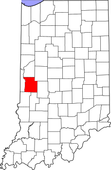 Map of Indiana highlighting Parke County.svg