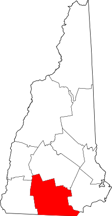 Harta e Hillsborough County në New Hampshire