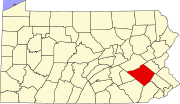 Map of Pennsylvania highlighting Berks County.svg