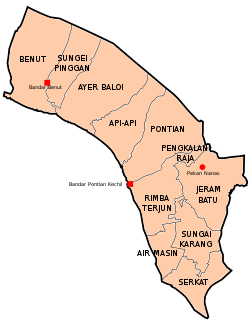 Map of Pontian District, Johor.svg