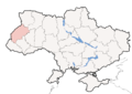English: Map of Lviv Oblast.
