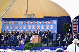 Mariano Rivera giving induction speech to Baseball Hall of Fame July 2019 (14).jpg