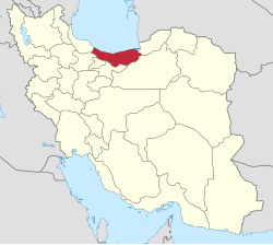 Lage der Provinz Māzandarān im Iran