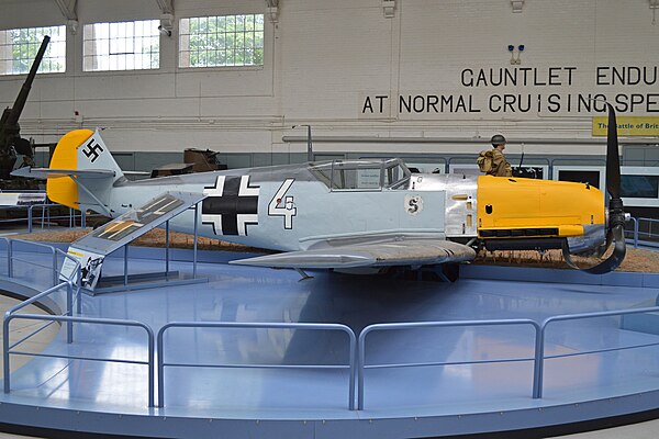 JG 26 Bf 109 E-3, displayed at the Imperial War Museum Duxford.