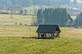 English: Double straight-line hayrack Deutsch: Hilge