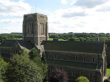 The Abbey viewed from the Calvary Rock Mount St Bernard Abbey - geograph.org.uk - 1640717.jpg