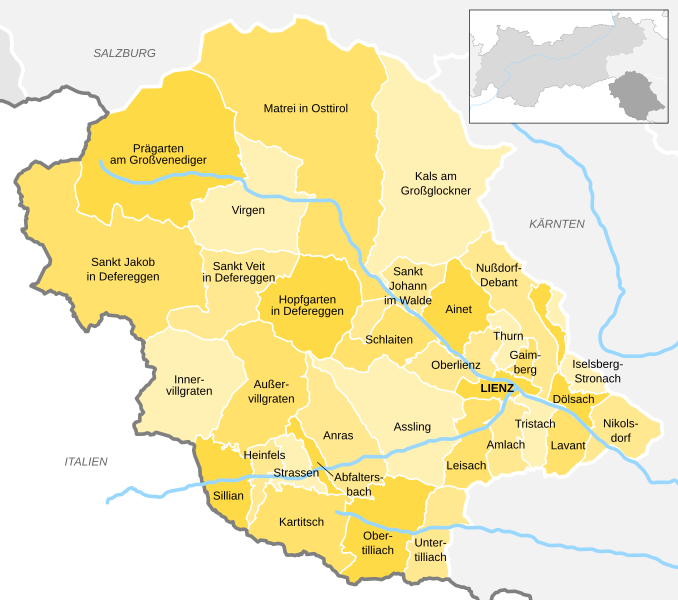 File:Municipalities Bezirk Lienz.svg