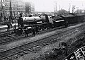 Derailed locomotive SS 770 near Amsterdam Weesperpoort