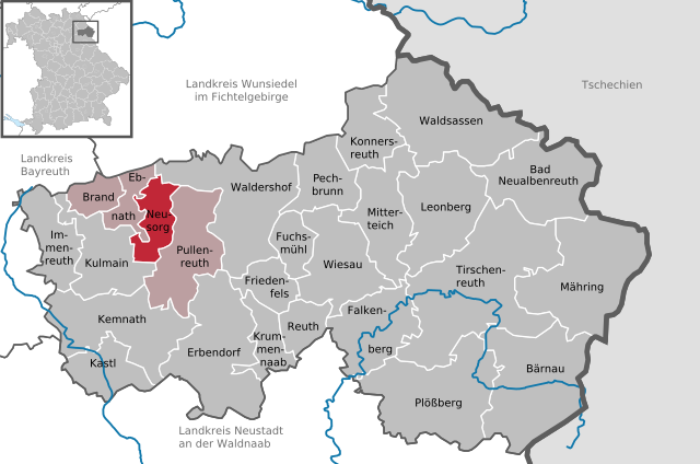 Läget för Neusorg i Landkreis Tirschenreuth