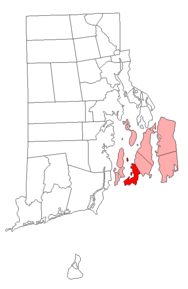 Poziția localității Newport, Rhode Island