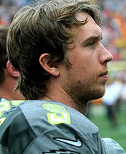 Nick Foles, Eagles quarterback from 2012 to 2014 and from 2017 to 2018, was named Super Bowl LII most valuable player. Nick Foles 2014 Pro Bowl.jpg