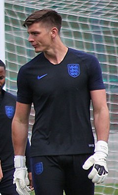 Pope training with England at the 2018 FIFA World Cup