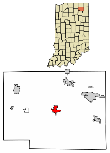 File:Noble County Indiana Incorporated and Unincorporated areas Albion Highlighted 1800820.svg