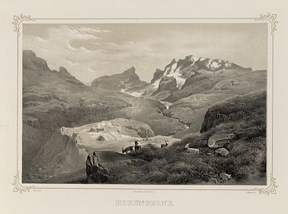 Lo Hurrungane in un dipinto di Hans Gude (1848).