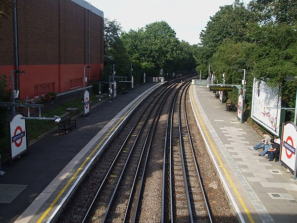 Looking west from footbridge