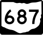 State Route 687 маркер