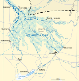 Kort over deltaet.