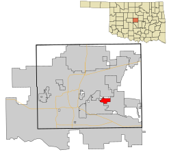 Oklahoma County Oklahoma Incorporated and Unincorporated areas Nicoma Park highlighted.svg