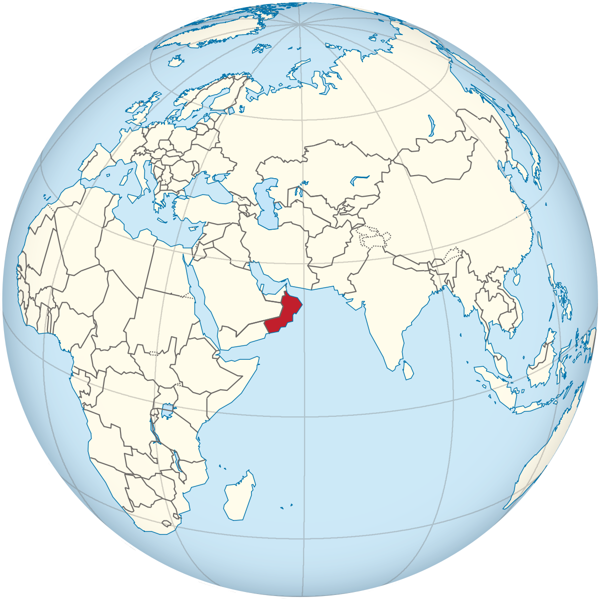 carte du monde oman Oman — Wikipédia