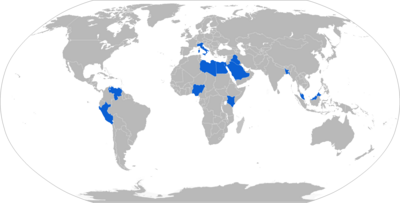 Mapa com operadores Otomat em azul